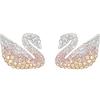 Swarovski Swan Series Pink Gradient Swan Earring Set Necklace Women jewelry 5215037+5215034