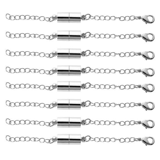 4/8 шт. браслет, удлиненные цепочки, зажим-лобстер, нержавеющая сталь, анти-разрыв, магнитное соединение, регулируемые магнитные удлинители для ожерелья своими руками