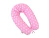 Longer Pregnancy Pillow for Pregnant Women To Sleep + Removable Cover - Polka Dots On Pink