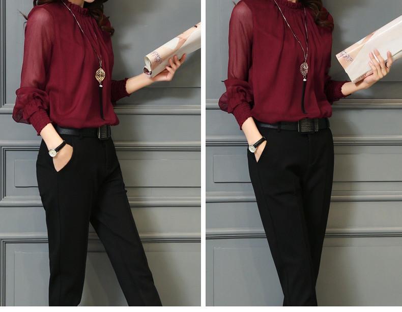 Блузка из шифона большого размера - Женский топ с сетчатыми оборками, длинным рукавом, легкий, для защиты от солнца, весна/осень 2025