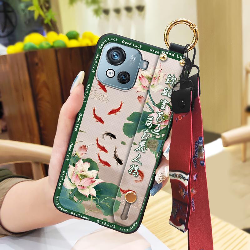 Прочный чехол для телефона для пожилой леди для Blackview Oscal C80 Задняя крышка Водонепроницаемый силиконовый держатель для телефона с кольцом Модный шнурок