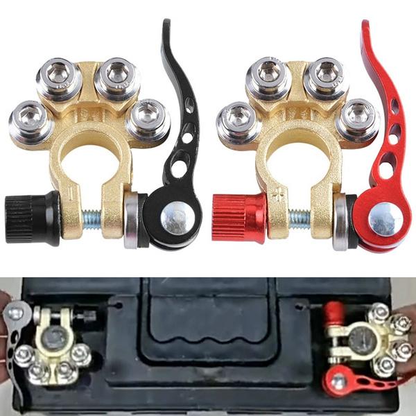 2 шт., клемма автомобильного аккумулятора, латунный кабельный пост, запорные разъемы, быстроразъемные разъемы для автомобиля, UTV, тягача, грузовика, защита аккумулятора