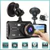 4 Inch Touch Screen Car DVR Dash Camera 1080P Front Camera Wide Angle Auto Recording Driving Recorder With Parking Monitoring Dashcam
