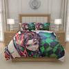 T-Tanjiro K-Kamado D-Demon S-Slayer Anime Bedding Set Duvet Cover Breathable Polyester Single Double Queen King, EU US UK AU DE Sizes