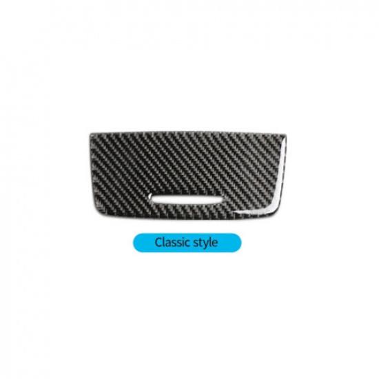 Auto Car Rubber Carbon Fiber Storage Box Panel cover decal For BMW E90 05-12