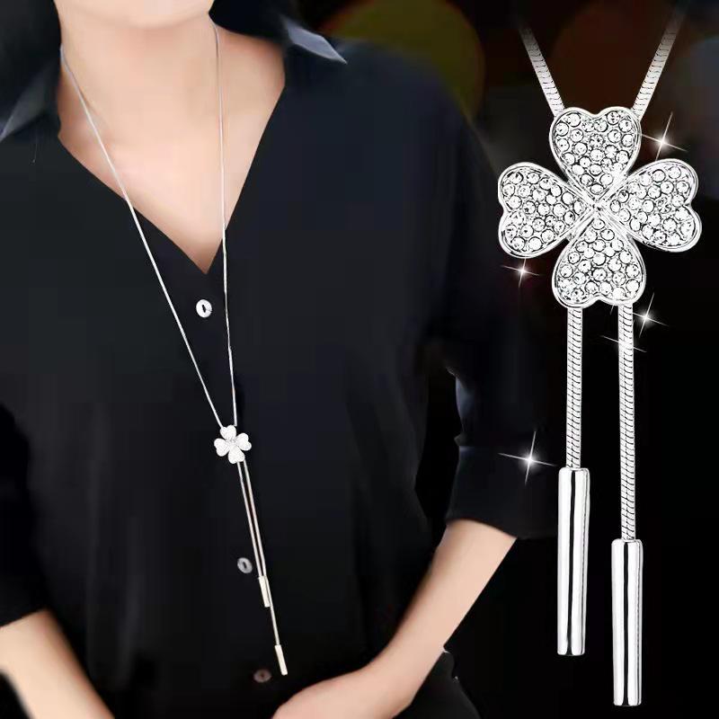 Элегантное ожерелье-цепочка с кисточкой для женщин - Универсальный, высококлассный европейский и американский дизайн для осенне-зимней моды