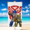 Quick Dry Beach Towel Transformers Pattern, Lightweight Absorbent Towel for Pool Beach Vacation Use