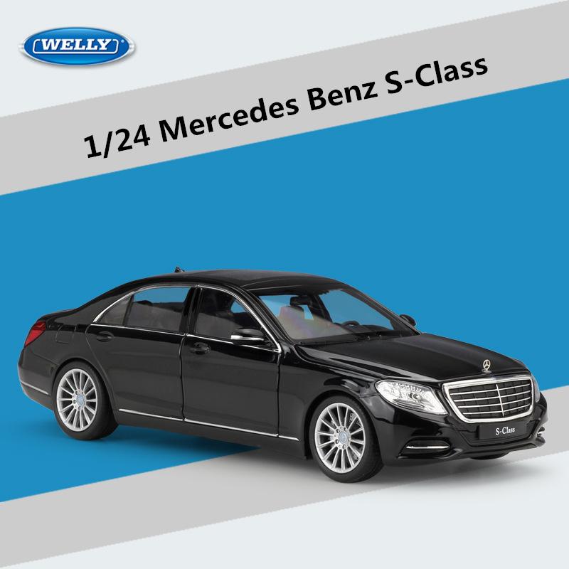 Welly 1:24 Mercedes Benz S-Class S500 Alloy Car Model Diecast Metal Toy Vehicles Car Model High Simulation Collection Kids Gifts
