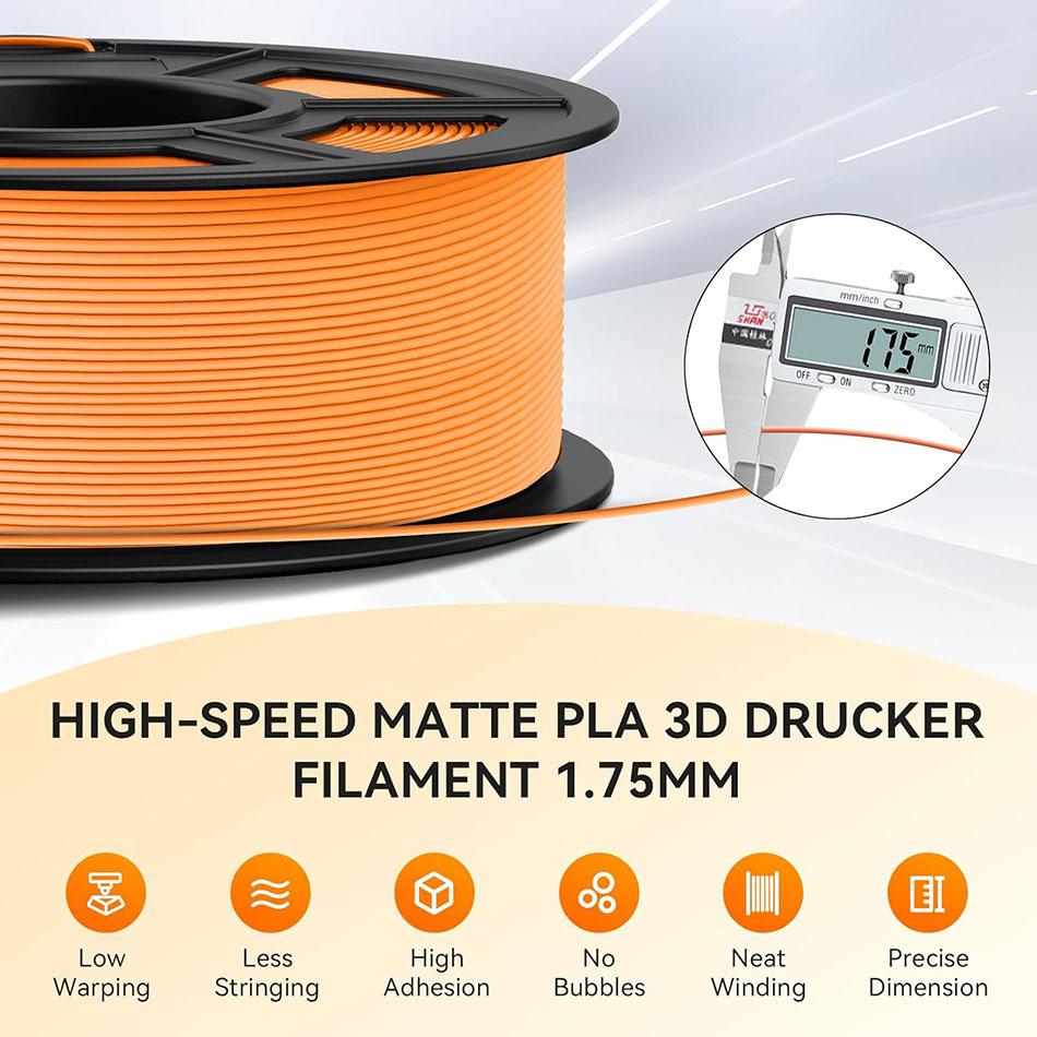 JAYO PLA Classic 1.75mm 3D Filament High Speed Matte PLA Filament For FDM 3D Printers 600mm/s High Speed Printing Materials