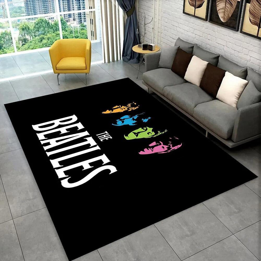 3D The B-Beatles Rock Band Star Carpet Rug for Bedroom Living Room Sofa Home Doormat Home Decor Area Rug Non-slip Floor Mat Gift