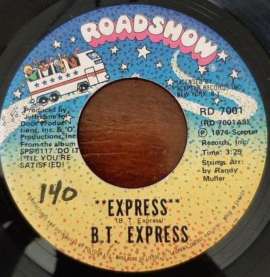 7-дюймовая пластинка B.T. EXPRESS - Express RD7001 Roadshow 1974 Канада Соул/Фанк Б/У