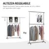 Heavy Duty Clothes Hanger Garment Rail Hanging Display Stand Rack w/ Wheels Adjustable