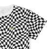 Vans Удобная футболка с коротким рукавом и круглым вырезом, женские топы, черно-белые, в шахматную клетку VN000GTDCWT