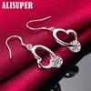 925 Sterling Silver Heart AAA Zircon Drop Earring Jewelry