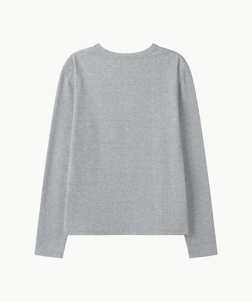 Leondi Rib Slim Long Sleeve - Серый