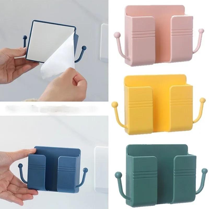 Настенный ящик для хранения вещей Держатель для мобильного телефона Подставка для пульта дистанционного управления Хранилища Органайзер Кейс Ящики для хранения вещей