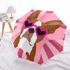 1pc Dog Love Automatic Folding Umbrella Durable Iron Frame, Iron Umbrella Structure Suitable for All Seasons yy260203117