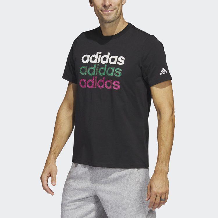 adidas Мужская черная футболка ULT с круглым вырезом, умеренного прямого кроя, HS2523