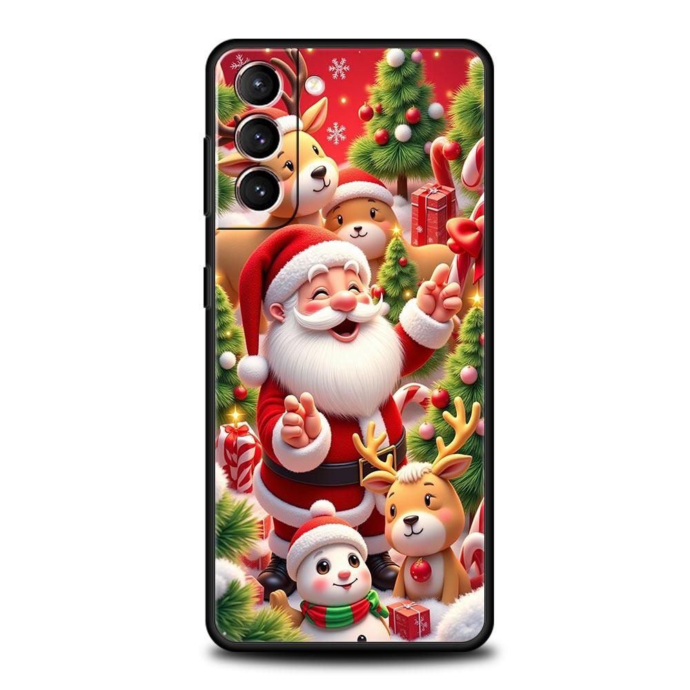 Чехол на телефон Новый год Рождество для Samsung Galaxy S26 S25 S24 S23 S22 S20 S21 FE Ultra S25 Edge Plus 5G Мягкий ТПУ Чехол Fundas Сумка