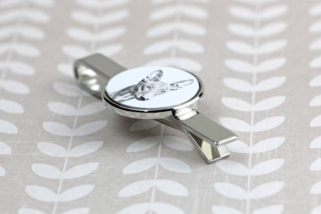 Pharaoh Hound, Kelb tal-Fenek – Tie clip with a dog, personalized tie clip | Art-Dog