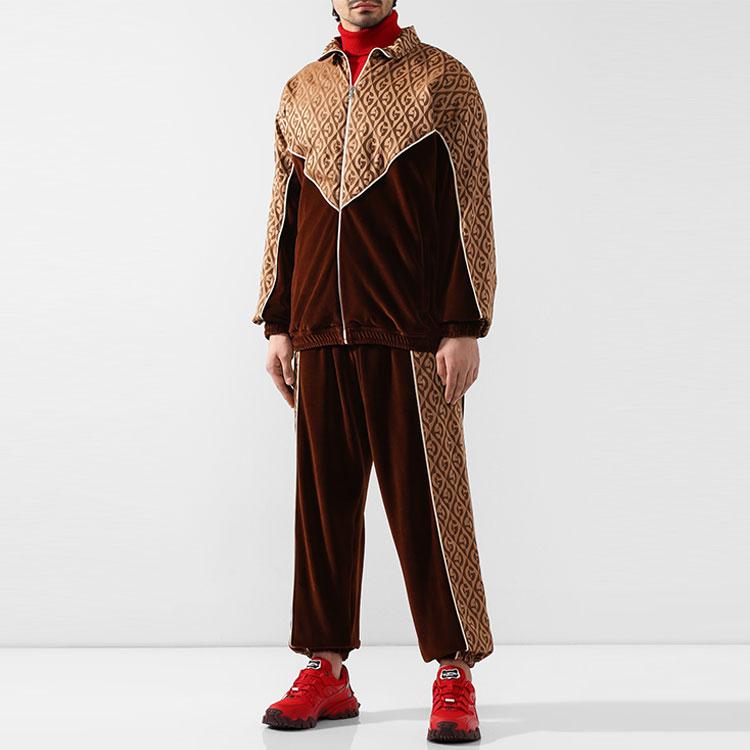 Gucci Мужские вязаные спортивные штаны Коричневые 595527-XJBTB-2044