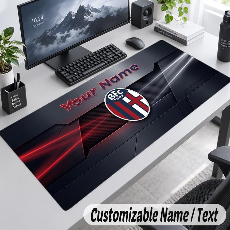 Custom Name Text Mouse Pad Bologna FC Personalized Desk Pad For Work And Gaming
