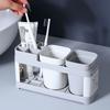 Главная Стоматологический держатель для ванной комнаты Органайзер для держателя Набор стаканов для ополаскивания полости рта Стакан для мытья Держатель зубной щетки