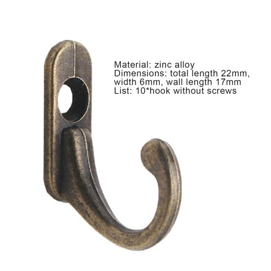 10 шт. антикварные прочные сверхмощные настенные крючки вешалки для одежды домашний декор