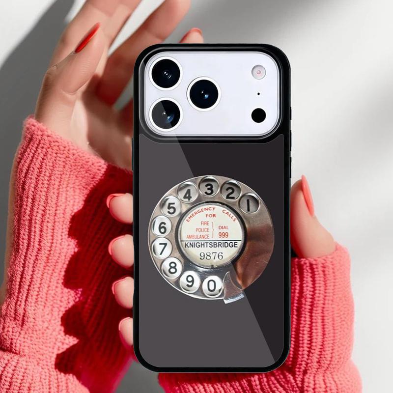 Retro rotary dial telephone Phone Case for iPhone 17 Air 16e 15 14 13 Pro Max Back Cover for 12 11 Pro Coque