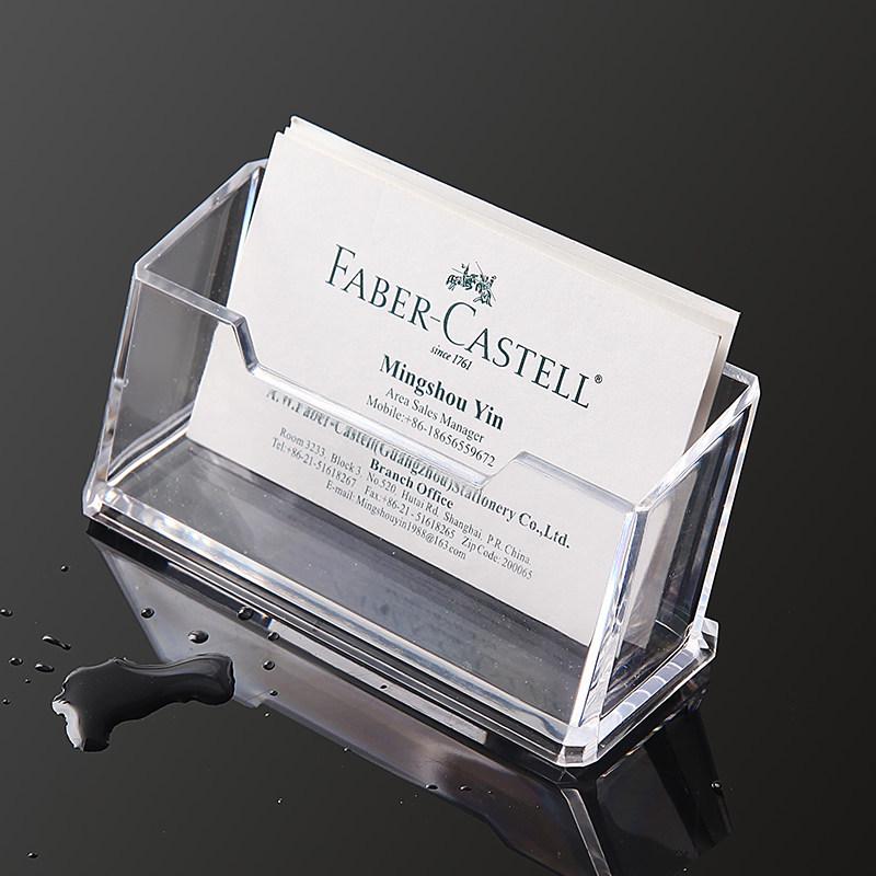 Настольный офисный держатель для визитных карточек, прозрачная акриловая подставка для дисплея, настольные аксессуары