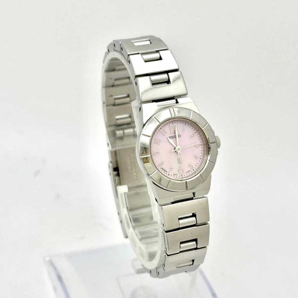 SEIKO Lukia Silver Pink 954535 New Battery Ladies' Watch, Shell, 4N21-1130