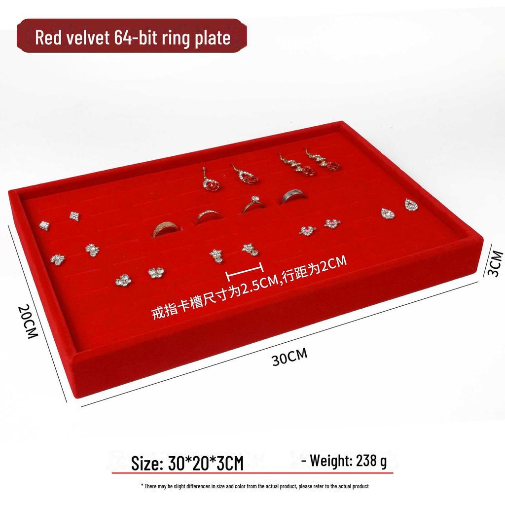 Подставка для ювелирных изделий из красного бархата с золотым кольцом для ожерелий, браслетов и подвесок - Бесплатная доставка