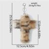Plush Keychain Accessories Zebra Print Bag Pendant Aesthetic Cross Keychain  Goth Jewelry