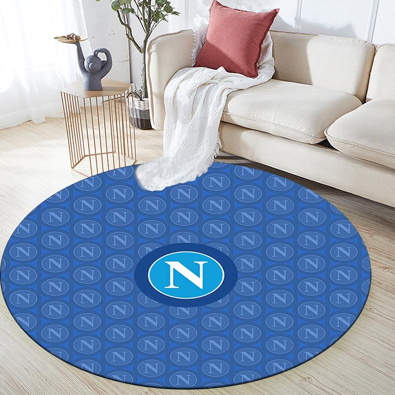 SSC Napoli2 Round Area Rug,Carpet Rug for Living Room Bedroom Sofa Playroom Decor,Non-slip Floor Mat