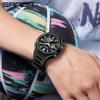 SANDA 6508 Fashion Electronic Watches for Man Multifunctional Luminous Stopwatch Alarm Clock Dual Display Men Digital Wristwatch