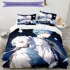 3pcs Frieren Design Cover Set - HD Printed Bedding with 1 Cover and 2 Pillowcases - Perfect for Home and Dorm Decor