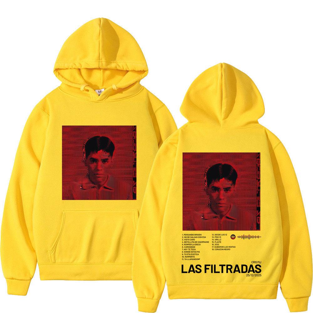 Rapper CRIS MJ Tour 2025 Album Graphics Hoodie Men Women Fashion Vintage Pullover Winter Long-sleeved Hip-hop Casual Sportswear