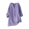 Женская однотонная рубашка с длинным рукавом и воротником-стойкой, повседневная свободная блузка, топы на пуговицах