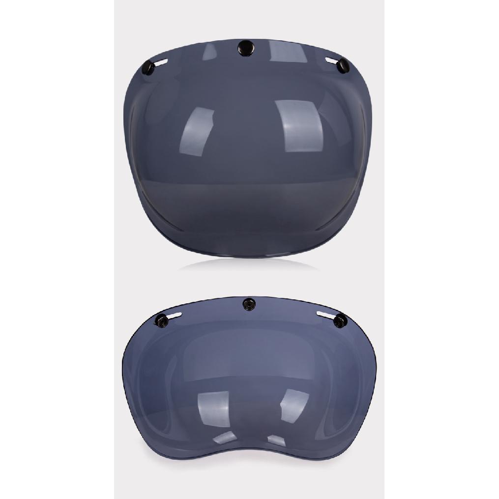 Authentic Bubble Mirror Motorcycle Helmet Three Button Type Retro Style Helmet Lenses Bubble Shield Visors Helmet AccessoriesSpeed Sensors 6