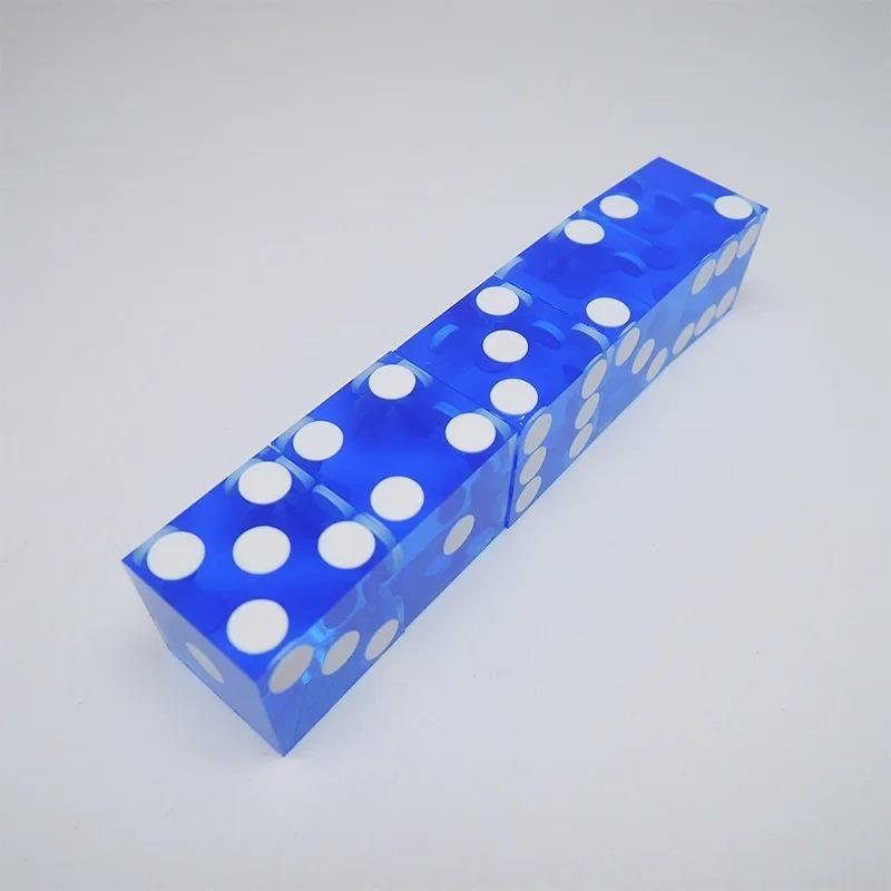 Прецизионные кубики 19 мм Высококачественный акрил Прозрачные Шестигранные D6 Казино Острые прямые углы 5 шт.