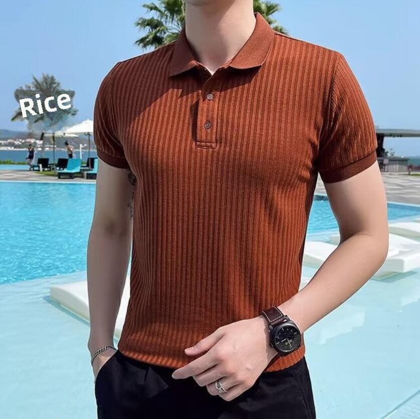 Мужская рубашка-поло Slim Fit с коротким рукавом - дышащий летний топ