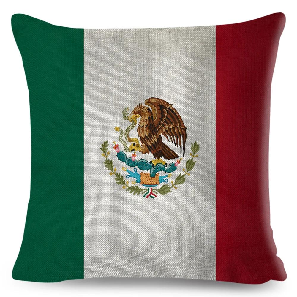 Чехол на подушку с национальным флагом в 50 стилях для дивана, декор для детской комнаты, наволочка с геометрическим принтом, наволочка из полиэстера 45x45 см