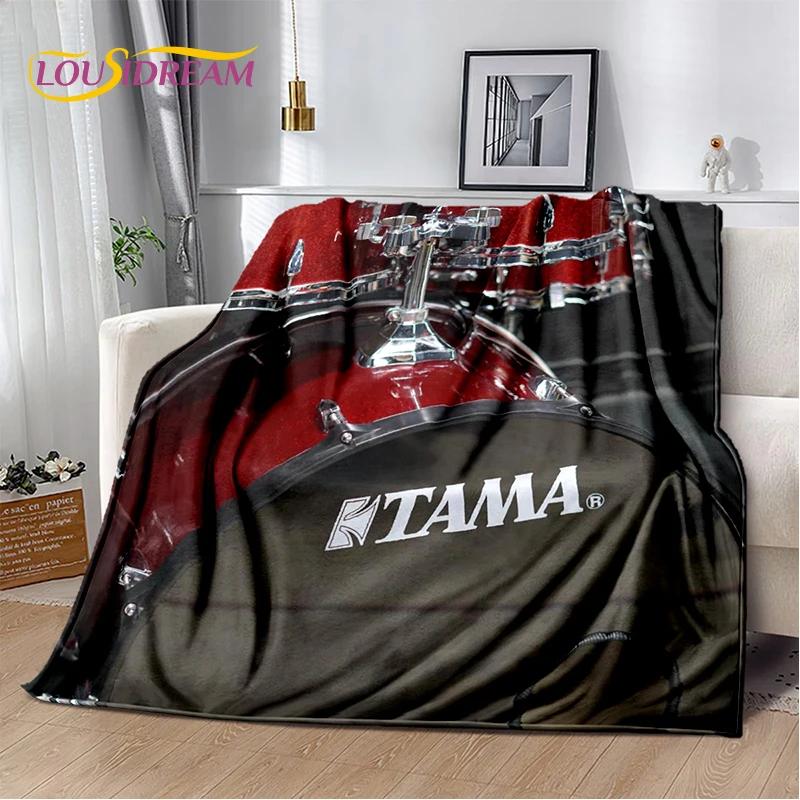 3D Music Instruments TAMA Drum Kit Drum Set Blanket,Soft Throw Blanket for Home Bedroom Bed Sofa Picnic Travel Office Cover Gift