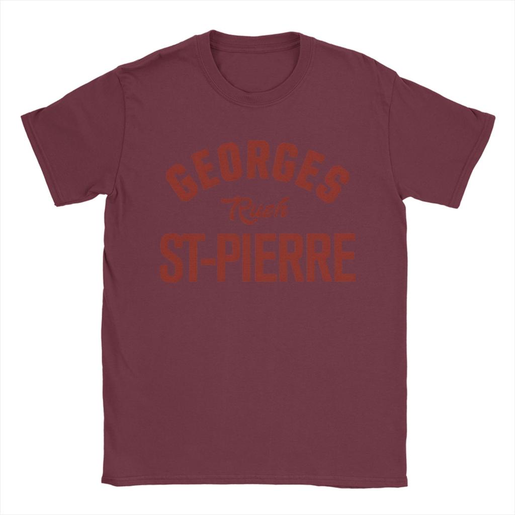 Men Georges St Pierre T Shirts Pure Cotton Clothing Funny Short Sleeve Round Neck Tee Shirt Gift Idea TShirt