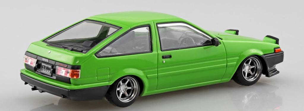 Aoshima Bunka Kyozai Rakupura Snap Kit 11 Toyota Sprinter Trueno Custom Зеленый Пластиковый Модельный Набор ООО. 1/32 Нет. CU-GN Предварительно окрашенный (Автомобиль)