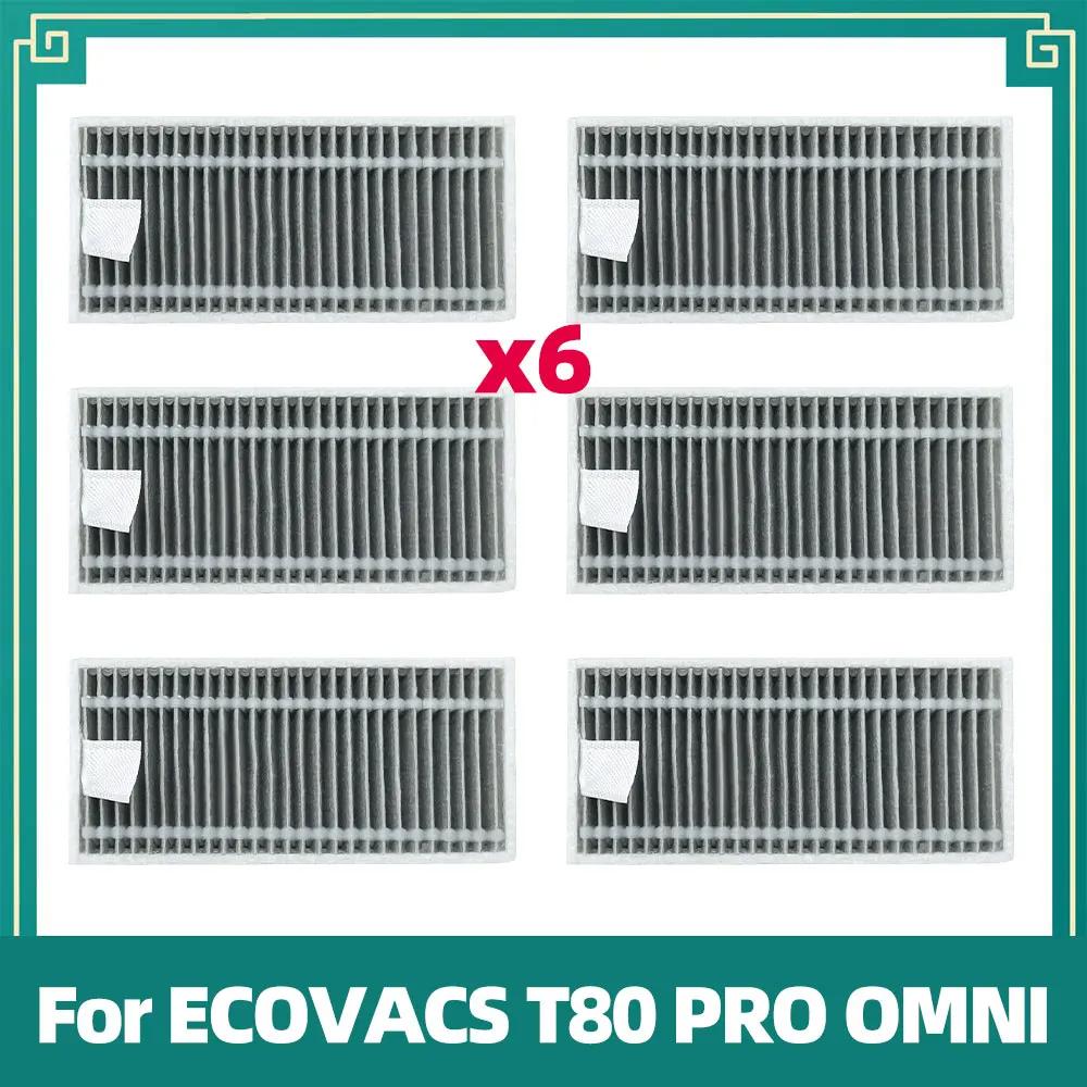 Совместимо для ECOVACS T80 PRO OMNI / T80 OMNI Робот-пылесос Замена Основной ролик Ткань для швабры Боковая щетка Пылесборник HEPA-фильтр