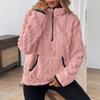 Women's Half Zip Sherpa Fleece Sweatshirts Fuzzy Oversized Pullover Top Soft Warm Fall Winter Sweater with Pockets