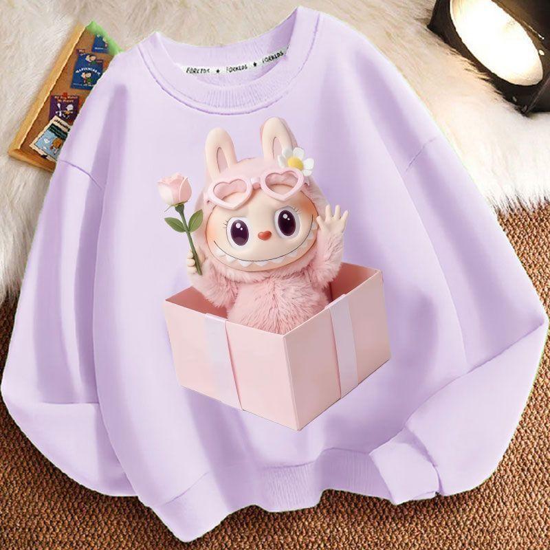 Children's Casual Round-neck Hoodie, Long-sleeved Loose Hoodie for Boys and Girls In Spring and Autumn