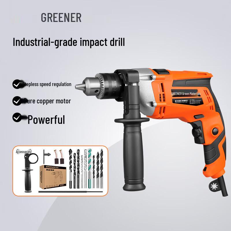 Green Forest Household Electric Impact Drill CN plug (adapter included)