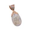 Natural Dendrite Opal 925 Solid Sterling Silver Gift TwoTone Pendant 1.75" D7Y59